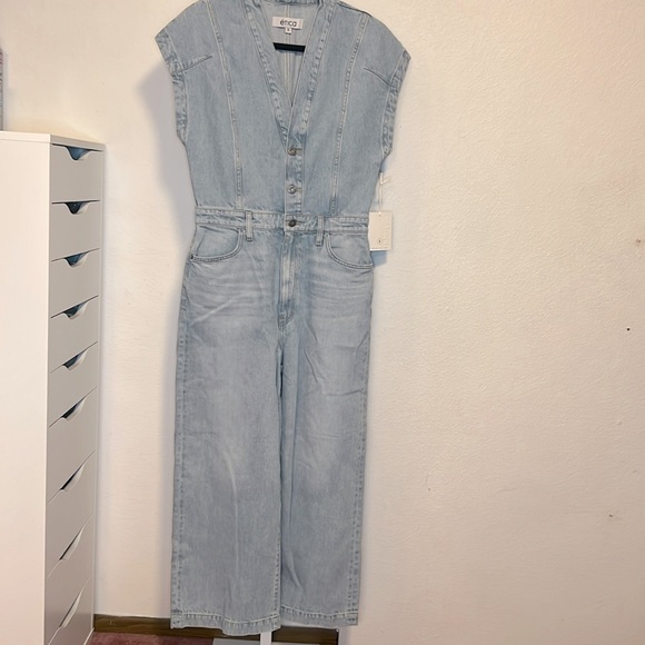 New Etica Celestine denim Jean jumpsuit size small. - Picture 9 of 13